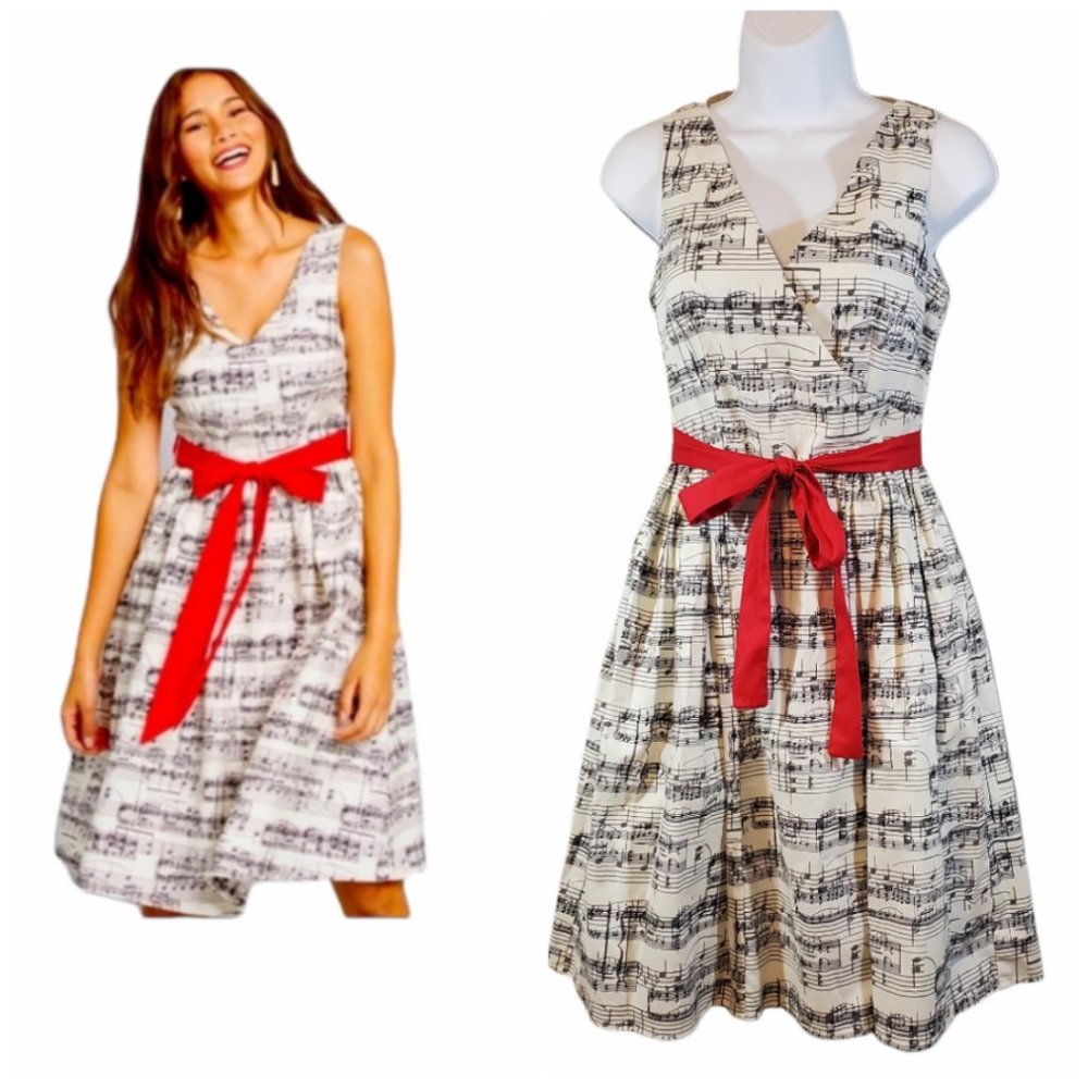 MODCLOTH (Bea & Dot) Music Note Dress   Size S